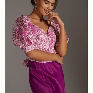 Anthropologie tie back blouse